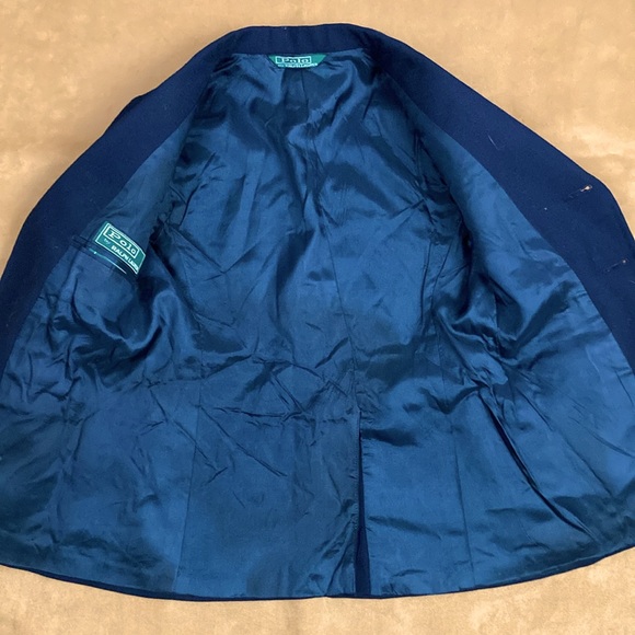 Size 8 Kids Polo by Ralph Lauren Gold Buttons Navy Blazer Jacket - Picture 4 of 8